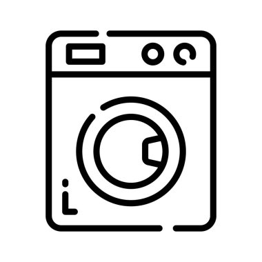Ön yükleme çamaşır makinesinin modaya uygun tasarım simgesi