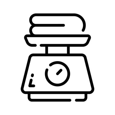 Dijital ağırlık ölçeğinin kullanışlı doğrusal simgesi