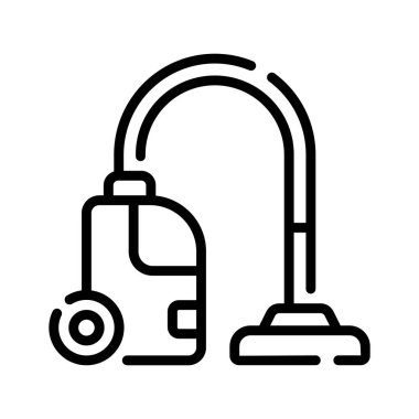 Ev elektrik süpürgesinin kullanışlı taslak biçimi simgesi
