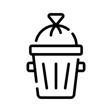Çöp kutusunun kullanışlı taslak biçimi simgesi