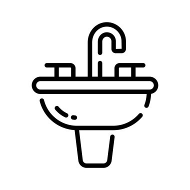 Banyo lavabosunun modaya uygun tasarım simgesi