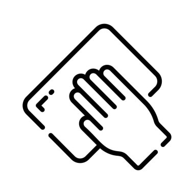 El silme hareketinin modaya uygun taslak biçimi simgesi