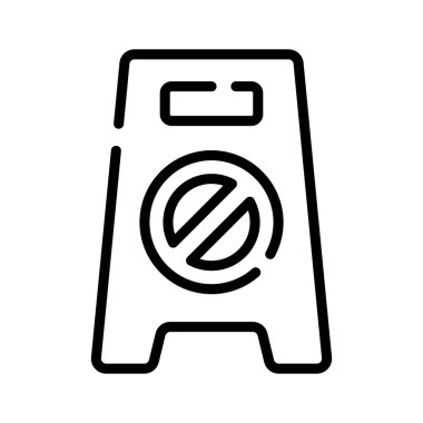 Islak zemin uyarı işaretinin kullanışlı tasarım simgesi