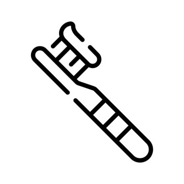 Manuel diş fırçasının kullanışlı taslak biçimi simgesi