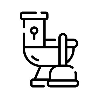 Tuvalet pompası aracının modaya uygun taslak biçimi simgesi