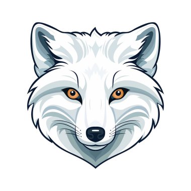 Akıllı tilki suratlı, düz bir maskot logosu.