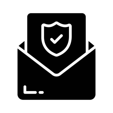 Korunaklı güvenli postaların özel bir simgesi.