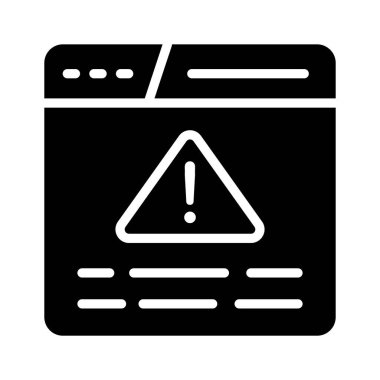 Web sitesi hata uyarısının bu simgesine bakın