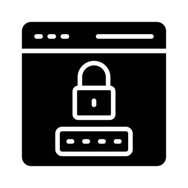 Güvenli web parola alanının modern bir simgesi