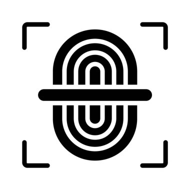 Parmak izi tarama güvenliğinin birinci sınıf bir simgesi.