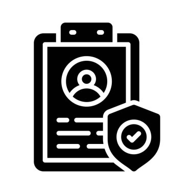 Güvenli biyodyata profilinin iyi hazırlanmış simgesi