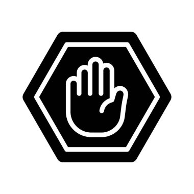 Uyarı dur işaretinin büyüleyici bir sembolü