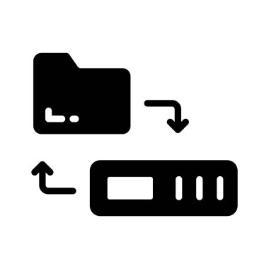 Sunucu yedeğinin modern bir simgesi