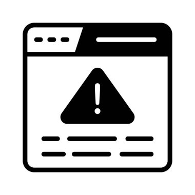 Web sitesi hata uyarısının bu simgesine bakın