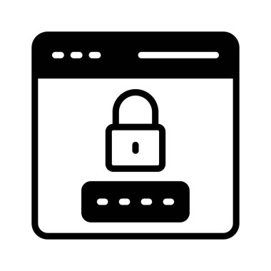 Güvenli web parola alanının modern bir simgesi