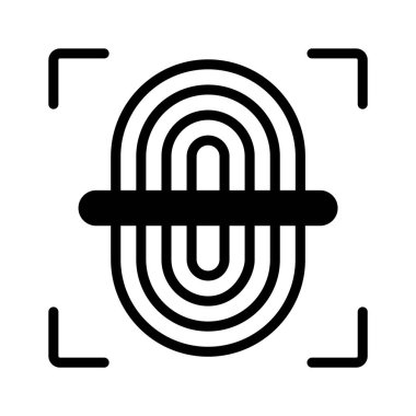 Parmak izi tarama güvenliğinin birinci sınıf bir simgesi.