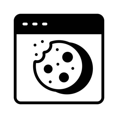 İyi tasarlanmış kurabiye ikonu.