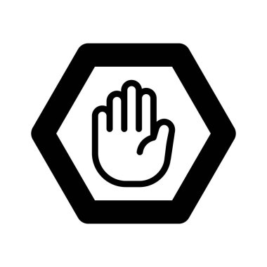 Uyarı dur işaretinin büyüleyici bir sembolü