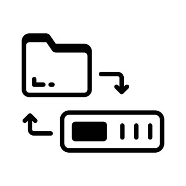 Sunucu yedeğinin modern bir simgesi