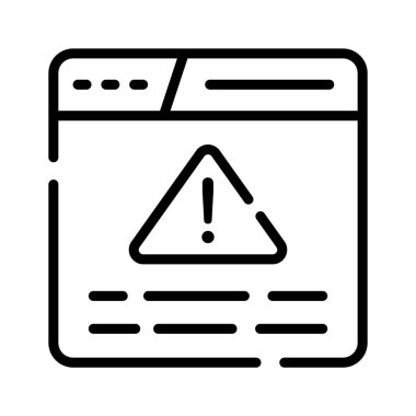 Web sitesi hata uyarısının doğrusal simgesine bakın