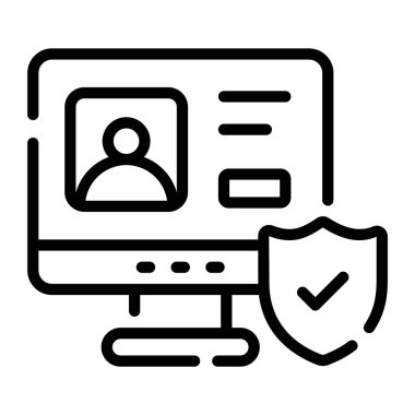 Etkin profil koruma sembolünün birinci sınıf doğrusal simgesi