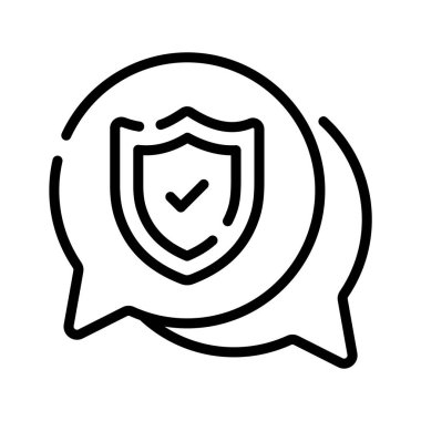 Güvenli sohbet balonunun doğrusal simgesini düzenlemek kolay