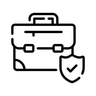 Güvenilir güvenli işin moda ana hatları simgesi