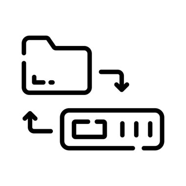Sunucu yedeklemesinin modern bir taslak simgesi