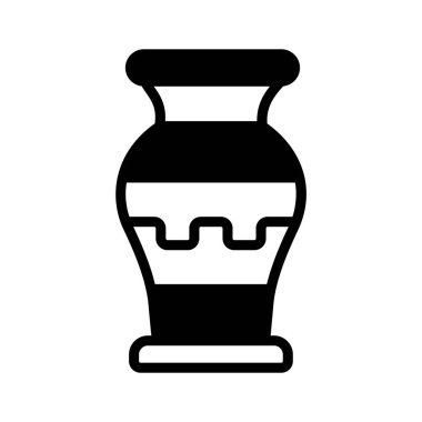 Boyanmış antik vazonun kullanışlı sembolü