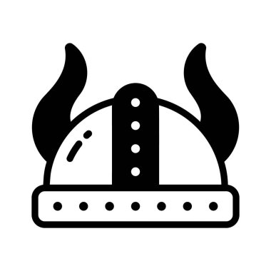 Geleneksel Viking kaskının gösterişli simgesi