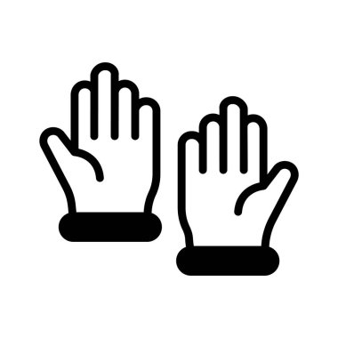 Koruyucu eldivenlerin kabartma simgesini kullanmak kolay