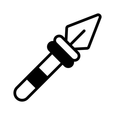 Avcı mızrak başlığının modaya uygun simgesi