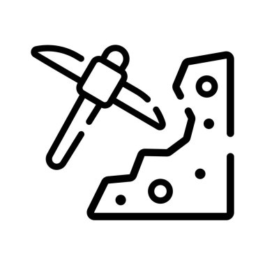 Madencilik ekipmanlarının taslak biçim simgesini kullanmaya hazır