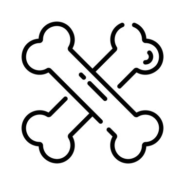 Ortaya çıkarılan kemik kalıntılarının modaya uygun taslak biçimi simgesi