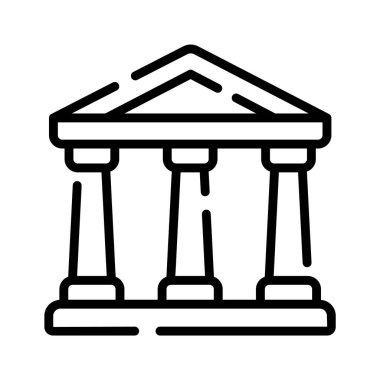 Büyük müze binasının birinci sınıf doğrusal simgesi