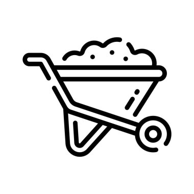 Ulaşım el arabasının taslak biçimi simgesini kullanmak kolay