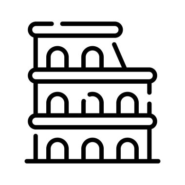 Antik Roma kolezyumunun gösterişli doğrusal simgesi