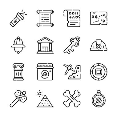 Bu kullanışlı arkeoloji taslak biçim simgelerini al