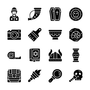 Bu arkeoloji çalışma simgelerinin premium koleksiyonunu indir