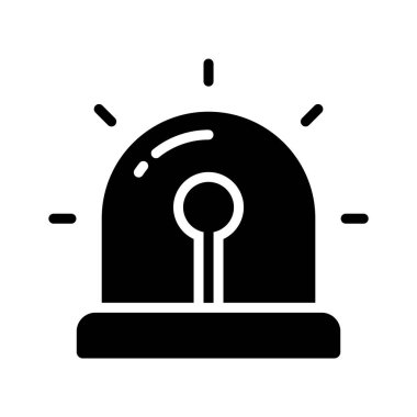 Uyarı siren ışığının modaya uygun simgesi