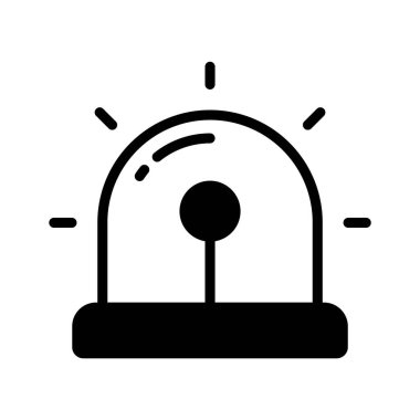 Uyarı siren ışığının modaya uygun simgesi