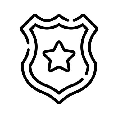 Polis rozeti yıldızının doğrusal simgesini düzenlemek kolay