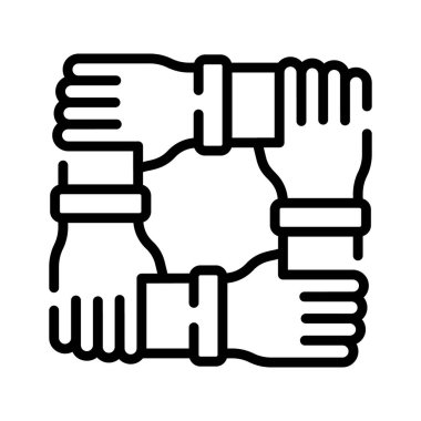 Toplumun birlik sembolünün iyi dizayn edilmiş simgesi