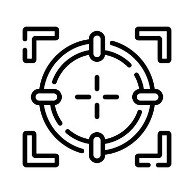 Doğru silah hedefinin modern doğrusal simgesi