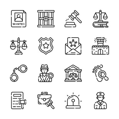 Bu inanılmaz kanun hizmetleri taslak biçim ikonları koleksiyonunu alın