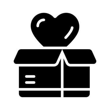 Sarılı güzel hediye kutusunun harika bir simgesi.