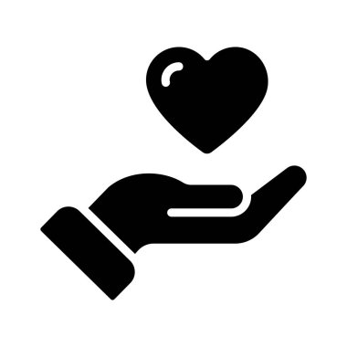 El yapımı kabartma simgesi, sevgi gösteren eller.