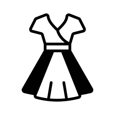 Fırfırlı elbisenin iyi hazırlanmış bir sembolü.