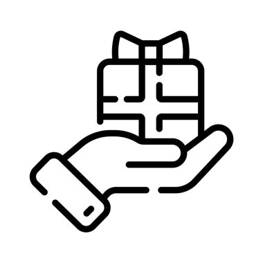 Sürpriz hediye kutusunun iyi hazırlanmış bir simgesi.