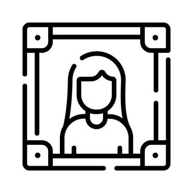 Çerçevelenmiş anne fotoğrafının ana hatları.